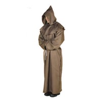 Unisex Keşiş Kostümü Monk Kıyafeti (Kahverengi)