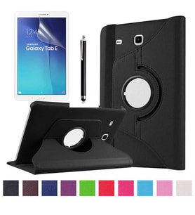 Galaxy Tab E T560 9.6 Zore Dönebilen Standlı Tablet Kılıfı (Siyah)