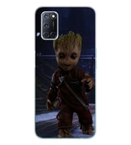 Baby Groot Tasarım Süper Şeffaf Silikon Telefon Kılıfı Oppo A52-A72