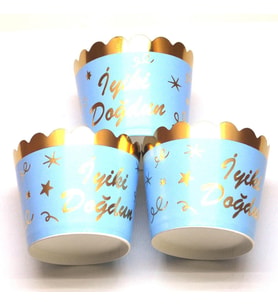 Cupcake Kabı (12 Adet)  Mavi 17208