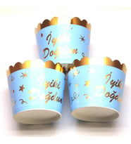Cupcake Kabı (12 Adet)  Mavi 17208