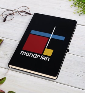 Mondrian Tasarımlı Siyah Defter