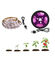 Tam Spektrum Bitki Büyütme Şerit Işık 5V USB Uç 3 mt Dış Mekan