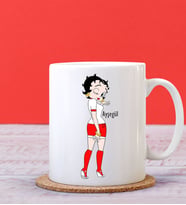 BK Gift Kişiye Özel Betty Boop Tasarımlı Beyaz Kupa Bardak