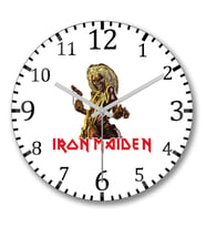 İron Maiden3 Duvar Saati Bombeli Gercek Cam