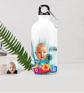 BK Gift Kişiye Özel Bebek Karikatürlü Metal Suluk 500 Ml 4