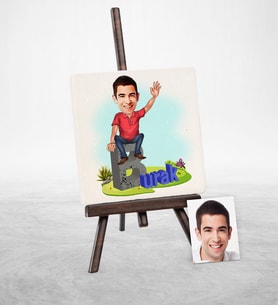 BK Gift Kişiye Özel İsimli Karikatür Şovaleli Doğal Taş  6