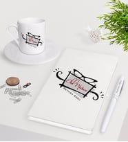 BK Gift Kişiye Özel Okul Müdiresi Beyaz Defter Kalem Türk Kahvesi Fincanı Seti-1 (Model 1)