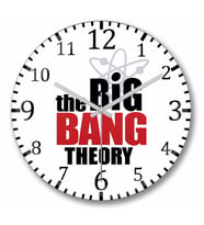 The Big Bang Theory Logo Duvar Saati Bombeli Gercek Cam