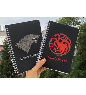 Game Of Thrones Stark Targaryen 2 li Defter Spiralli A5 96 Yaprak Çizgisiz Tasarım Defter PYTKDT092
