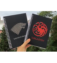 Game Of Thrones Stark Targaryen 2 li Defter Spiralli A5 96 Yaprak Çizgisiz Tasarım Defter PYTKDT092