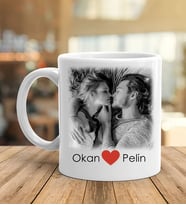 KİŞİYE ÖZEL SEVGİLİYE FOTOĞRAFLI KUPA BARDAK