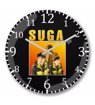 Bts Suga Min Yoongi 90s  Duvar Saati Bombeli Gercek Cam