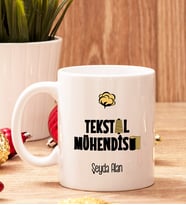 Tekstil Mühendisine Hediye Beyaz Kupa Bardak