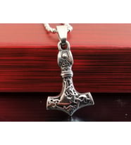 Küçük Boy Paslanmaz Çelik İskandinav Thor Kolye