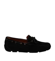 Luciano Pietra Erkek Süet Siyah Loafer Ayakkabı