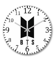 Bts Group Duvar Saati Bombeli Gercek Cam