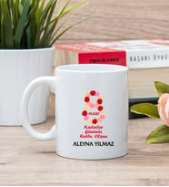 Kadınlar Günü Hediyesi Beyaz Kupa Bardak - 4