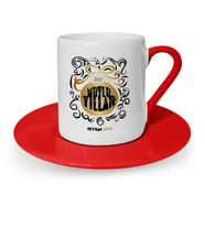 BK Gift Kişiye Özel Mutlu Yıllar Kırmızı Türk Kahvesi Fincanı  8