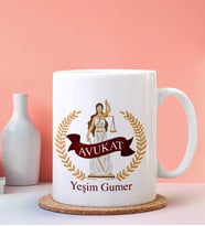 Kişiye Özel Avukat Tasarımlı Beyaz Kupa