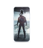 Kaptan Amerika Tasarım Süper Şeffaf Silikon Telefon Kılıfı Samsung J2 Pro (2018)