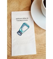 Sunum Peçetesi - Sofrada Bizimde Tuzumuz Olsun Yazılı Sunum Peçetesi