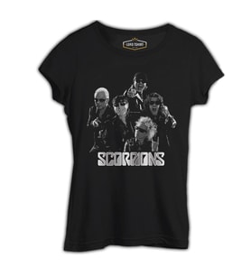 Scorpions - Group Siyah Kadın Tshirt