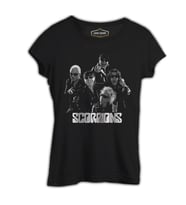 Scorpions - Group Siyah Kadın Tshirt