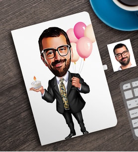 BK Gift Kişiye Özel Bay Doğum Günü Karikatürlü Defter-3