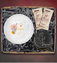 Kişiye Özel Kahve Fincanı &Kişiye Özel Mum&Türk Kahvesi Hediye Seti