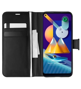 Microsonic Samsung Galaxy M11 Kılıf Delux Leather Wallet Siyah