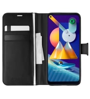 Microsonic Samsung Galaxy M11 Kılıf Delux Leather Wallet Siyah