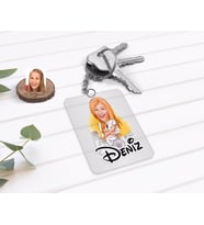 BK Gift Kişiye Özel Kadın Mimar Karikatürlü Şeffaf Pleksi Anahtarlık (Beyaz)