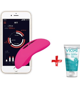 Magic Motion Candy Telefon Uyumlu Giyilebilir Su Geçirmez Pembe Vibratör+Jel