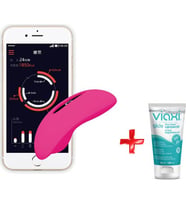 Magic Motion Candy Telefon Uyumlu Giyilebilir Su Geçirmez Pembe Vibratör+Jel