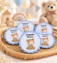 Kişiye Özel Hoşgeldin Bebek Ahşap Magnet Doğum Günü