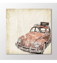 Arty Tablo Vintage Vosvos Tablo (Karışık)
