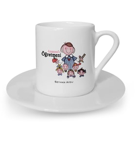 BK Gift Kişiye Özel Anasınıfı Öğretmeni Türk Kahvesi Fincanı  2