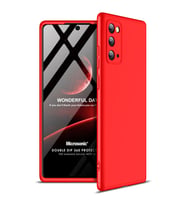 Microsonic Samsung Galaxy Note 20 Kılıf Double Dip 360 Protective Kırmızı