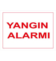 MIGNATIS - Yangın Alarmı Levhası - Sac Malzeme 35x50cm