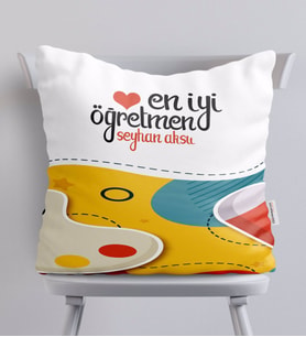 BK Gift Kişiye Özel En İyi Öğretmen Beyaz Yastık-4