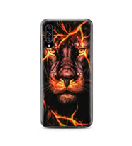 Aslan Neon Tasarım Süper Şeffaf Silikon Telefon Kılıfı Samsung A30s