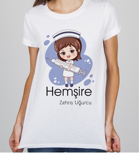 Kişiye Özel Hemşire Tişörtü