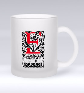 BK Gift Kişiye Özel Harf Buzlu Cam Kupa Bardak-7 (Beyaz)
