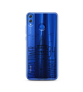 Galata Tasarımlı Süper Şeffaf Silikon Telefon Kılıfı Huawei Honor 8x