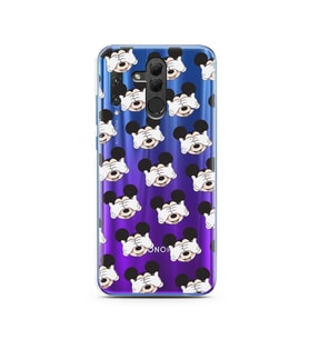 Mickey Tasarımlı Süper Şeffaf Silikon Telefon Kılıfı Huawei Honor 20 Lite