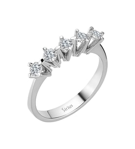 Sirius E Renk 0,55 Karat Pırlanta 5 Taş Yüzük 0704R0217