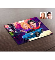BK Gift Kişiye Özel Sevgililer Karikatürlü Ahşap Puzzle-52