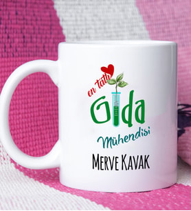 Mesajlı Gıda Mühendisi Tasarımlı Kişiye Özel Gıda Mühendisi Kupa Bardak