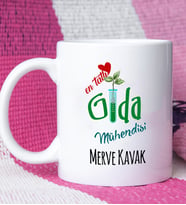 Mesajlı Gıda Mühendisi Tasarımlı Kişiye Özel Gıda Mühendisi Kupa Bardak